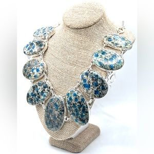 K2 Azurite in Granite Necklace 18”-19” Adjustable